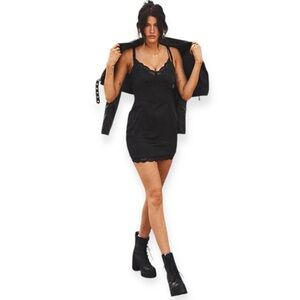 Princess Polly Maple Mae Mini Black Dress